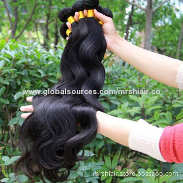 Brazilian virgin hair extensions, body wave, 12-28"